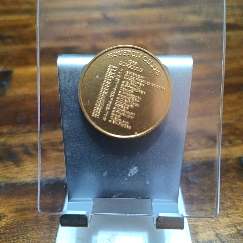 1983 Johnny Walker Red Houston Oilers football schedule coin